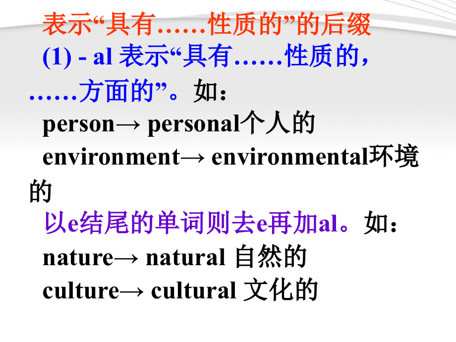 高考英语 16构成形容词的常见后缀1课件.ppt_第2页
