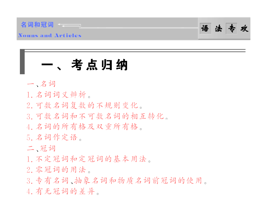 高考英语语法专攻 1　名词和冠词课件.ppt_第1页