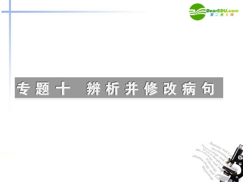 高考语文 辨析病句专题突破复习课件 新人教版 课件.ppt_第2页