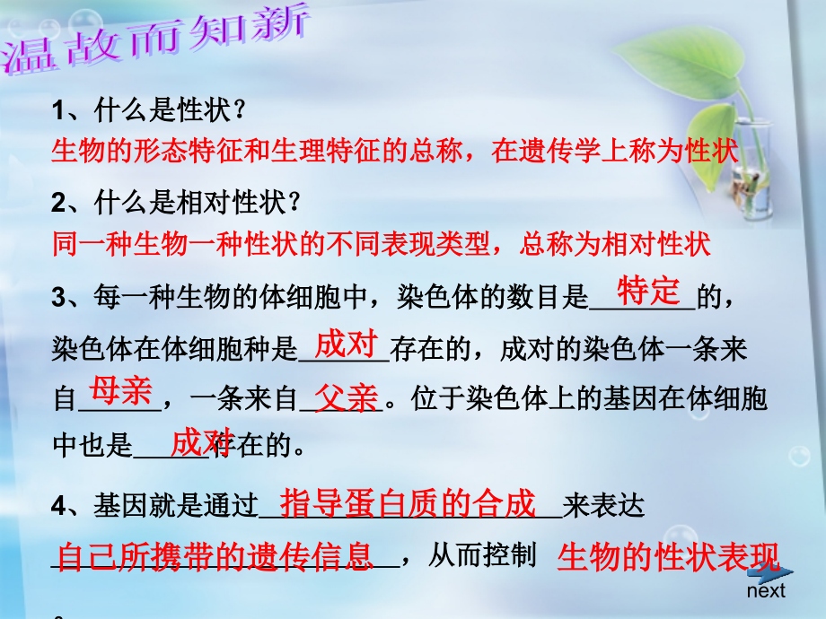 第三节性状遗传有一定的规律性课件.ppt_第2页