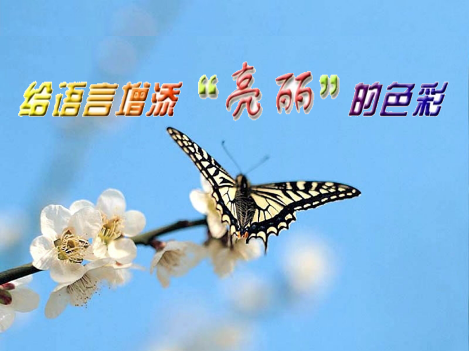 高中语文 给语言增添亮丽的色彩课件 新人教版必修5 课件.ppt_第1页