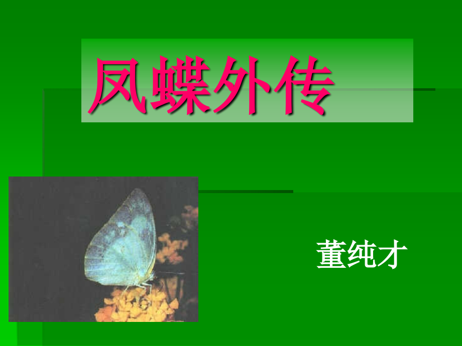 高中语文415 凤蝶外传 课件人教版必修3 课件.ppt_第2页