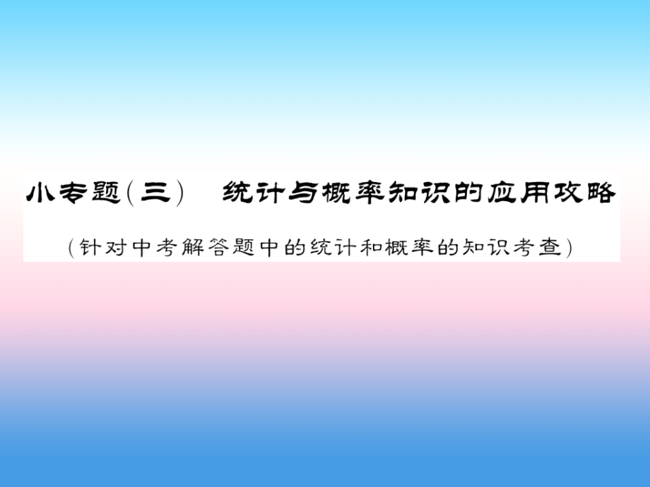 (课标版通用)中考数学总复习 第二轮 小专题集训 题型专攻 小专题(三)习题课件.ppt_第1页