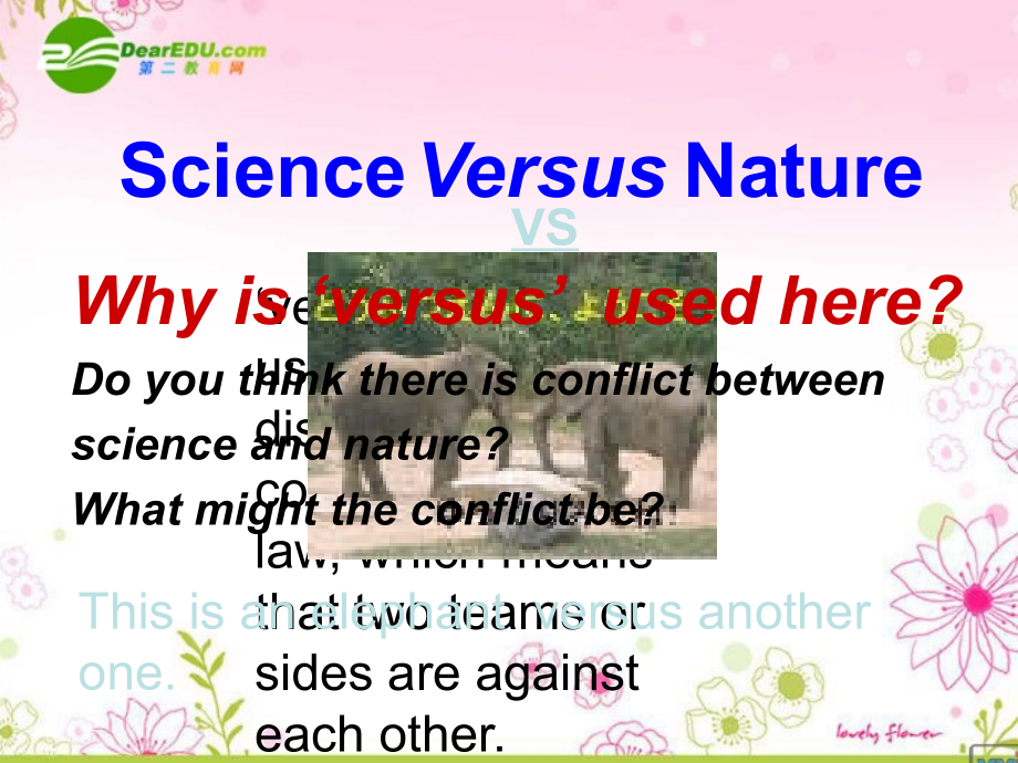 高中英语 unit3 science versus nature-welcome课件 牛津译林版必修5 课件.ppt_第2页