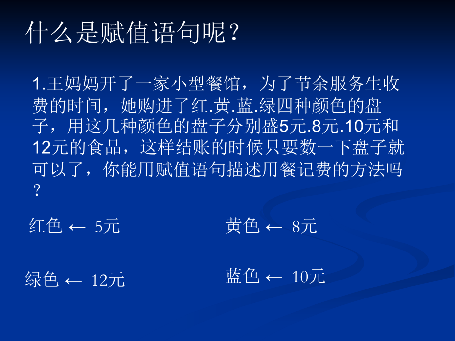 苏州地区高二数学赋值语句 苏教版 课件.ppt_第1页