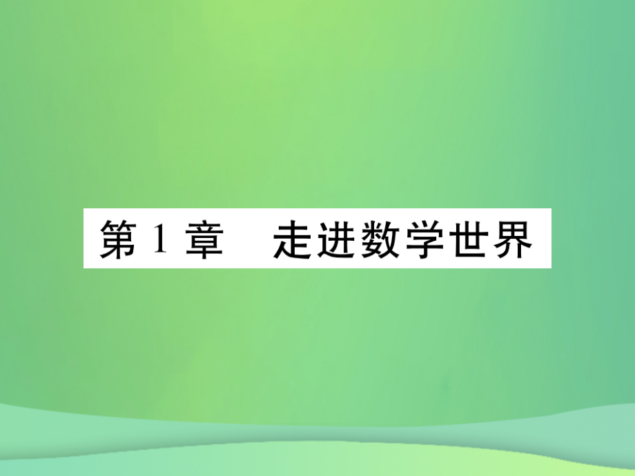 秋七年级数学上册 第1章 走进数学世界练习课件 (新版)华东师大版 课件.ppt_第1页