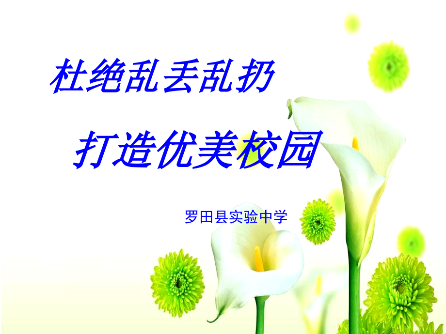 杜绝乱丢乱扔主题班会.ppt_第1页