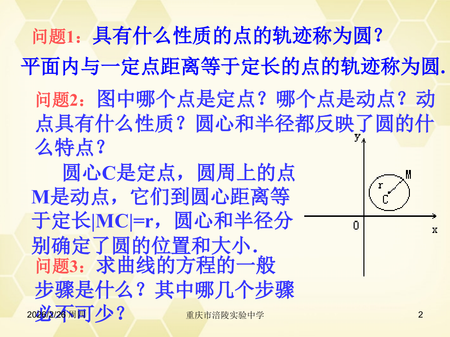 高中数学(解析几何初步)圆的标准方程教学课件 苏教版必修2 课件.ppt_第2页