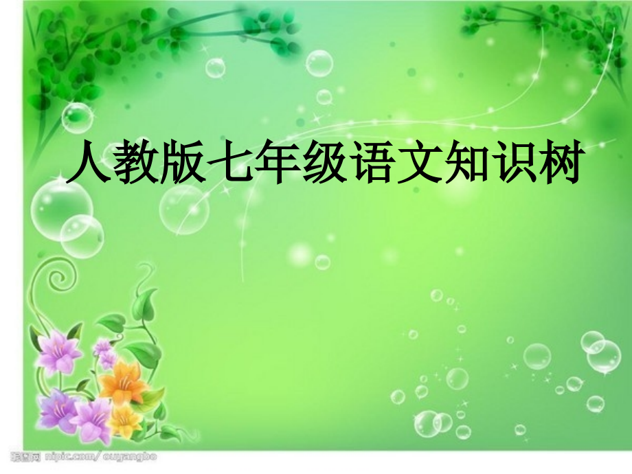 七年级语文单元知识树.ppt_第1页