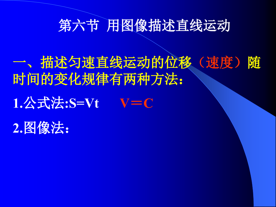 第六节用图像描述直线运动.ppt_第1页