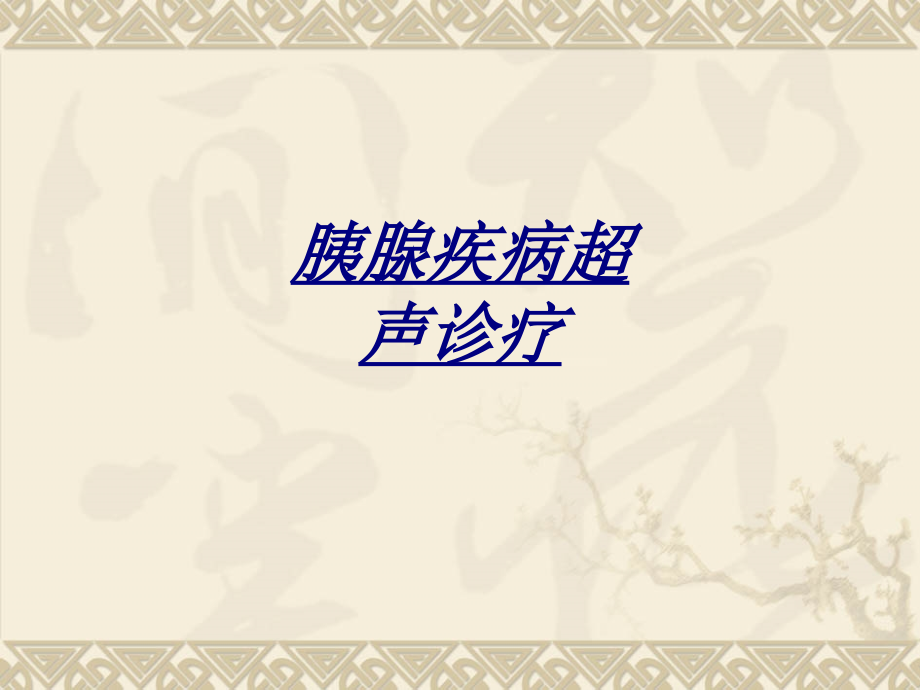 胰腺疾病超声诊疗讲义.ppt_第1页
