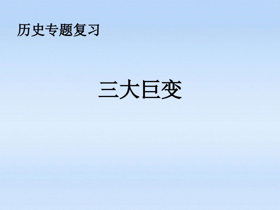 中考历史复习课件 三大巨变 人教新课标版 课件.ppt_第1页