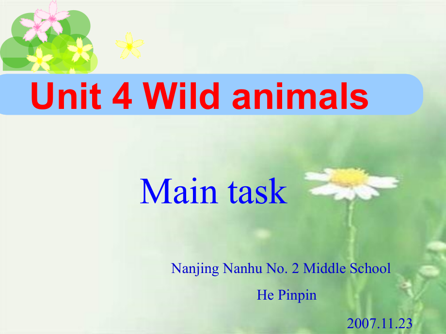 八年级英语Unit 4 Wild animals课件牛津版 课件.ppt_第1页