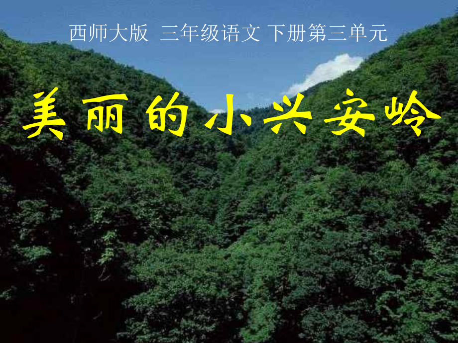 《美丽的小兴安岭》PPT课件(西师大版小学语文三年级下册课件).ppt_第1页