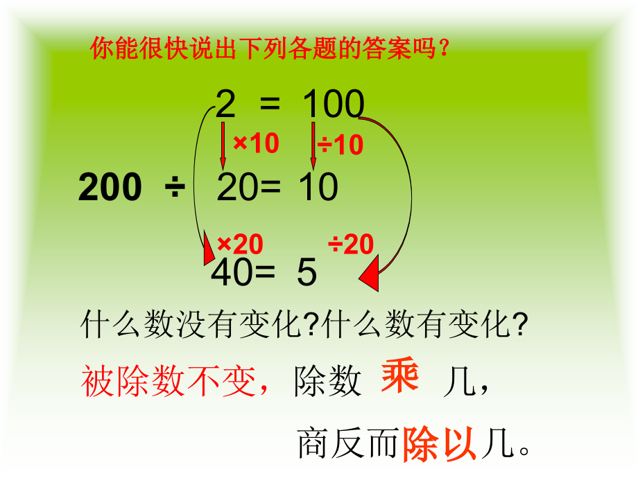 人教版小学数学四年级上册第五单元《商的变化规律》课件.ppt_第2页