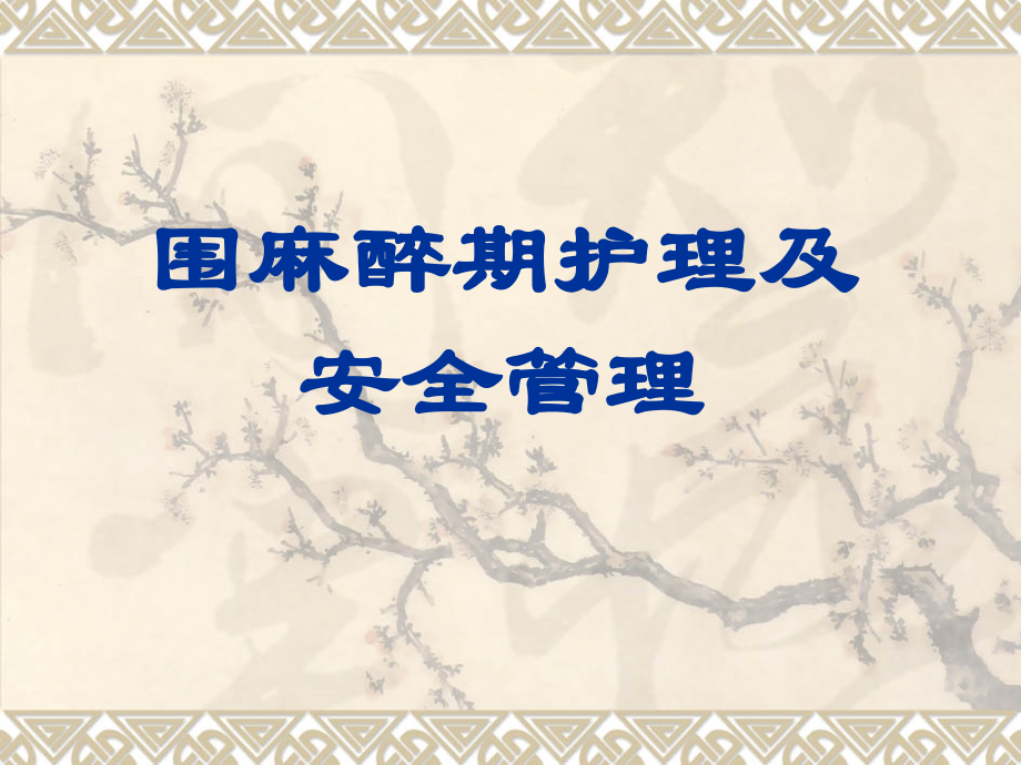 围麻醉期护理及安全管理课件.ppt_第1页