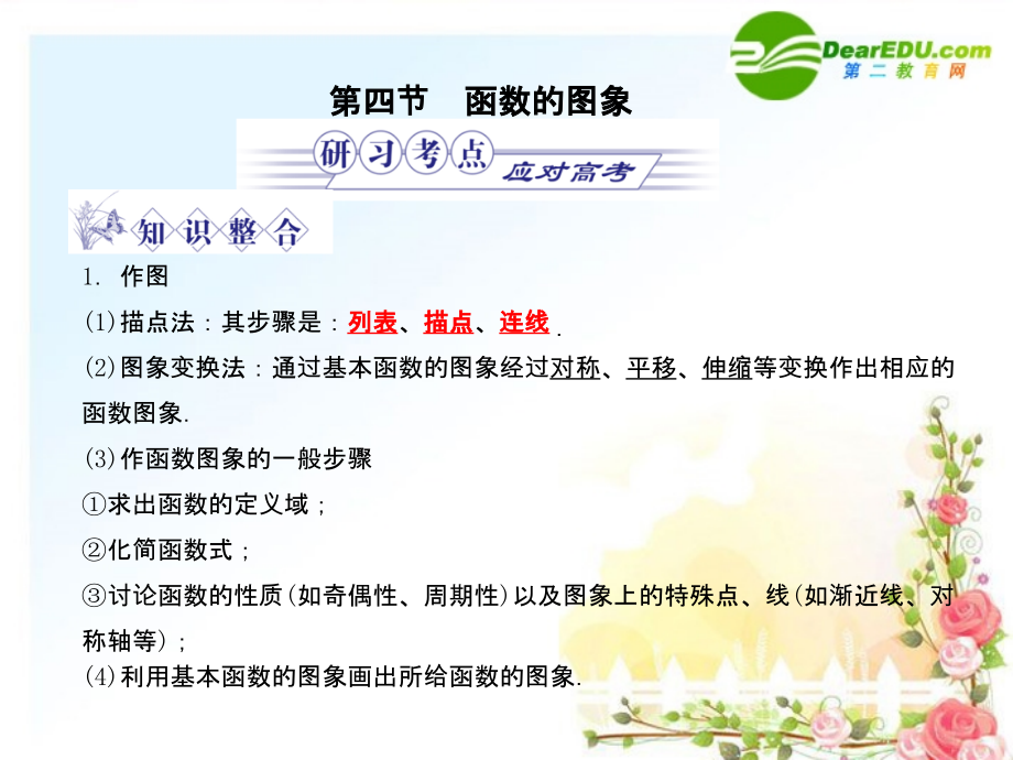 高三数学一轮复习 2.4 函数的图象课件 (理)福建版 课件.ppt_第1页