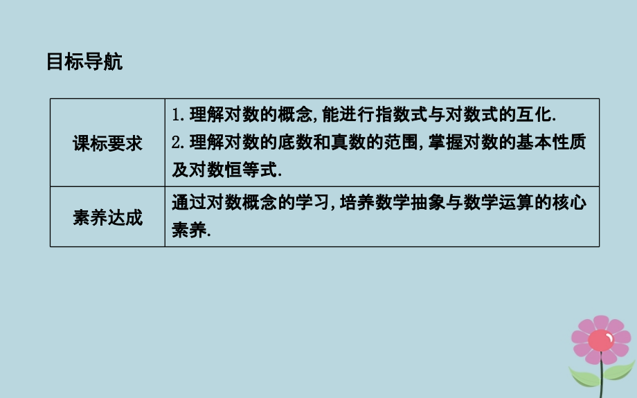高中数学 第三章 基本初等函数Ⅰ321 对数及其运算 第1课时 对数的概念、常用对数课件 新人教B版必修1 课件.ppt_第2页