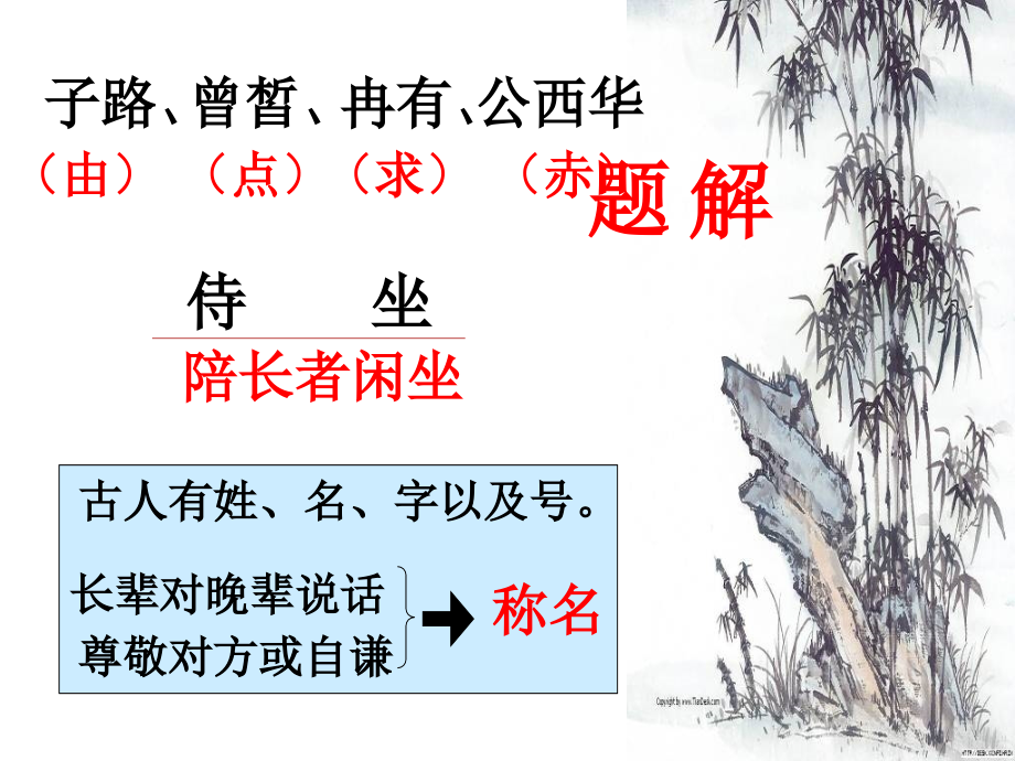 子、曾皙、冉有、公西华侍坐(上课正式版)1.ppt_第2页