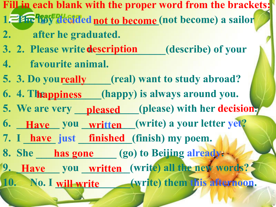 九年级英语下册：Unit1 You Can Write Poetry Lesson 2 PoemsAboutNature课件(冀教版) 课件.ppt_第2页