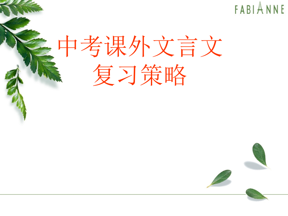 中考课外文言文复习策略.ppt_第1页