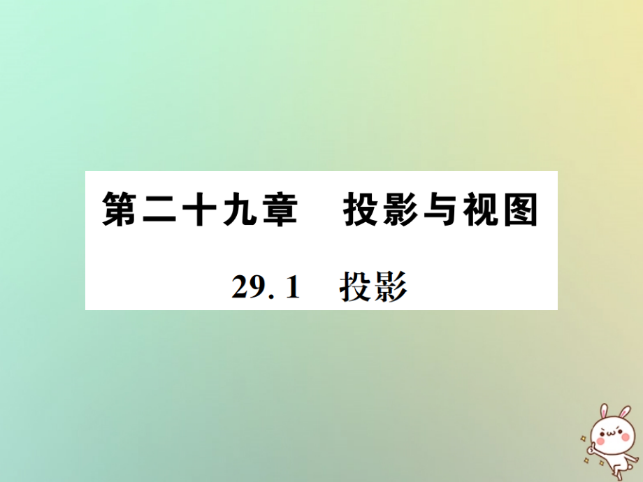 九年级数学下册 第二十九章 投影与视图 291 投影习题课件 (新版)新人教版 课件.ppt_第1页