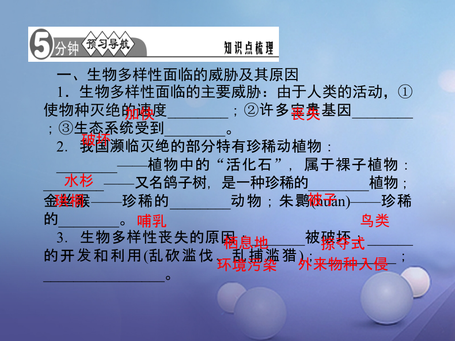 八年级生物上册6.3保护生物的多样性公开课教学课件.ppt_第2页