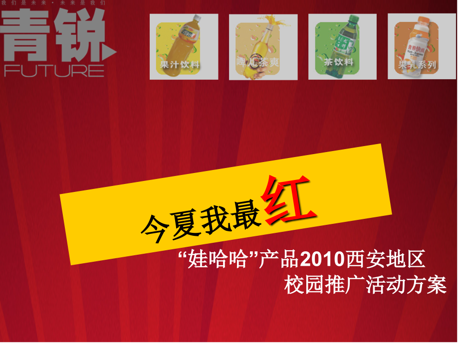 【策划】娃哈哈“今夏我最红”2010校园活动推广方案.ppt_第1页