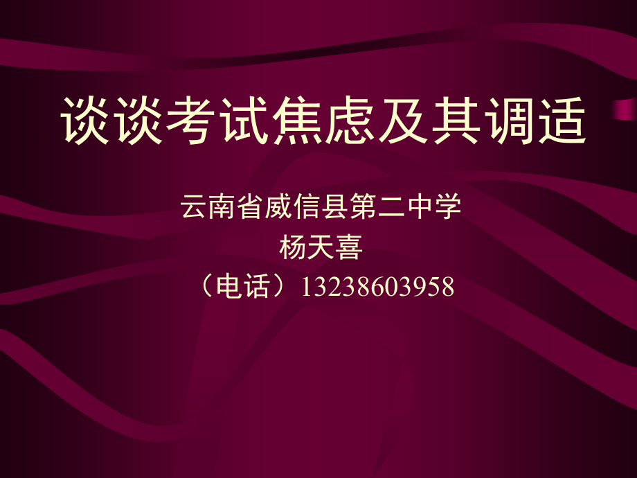 谈谈考试焦虑及其调适211.ppt_第1页