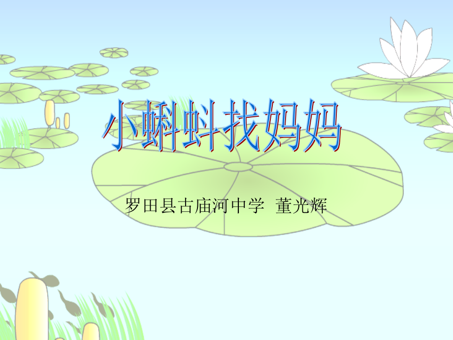 小学语文一年级下册《小蝌蚪找妈妈》.ppt_第1页