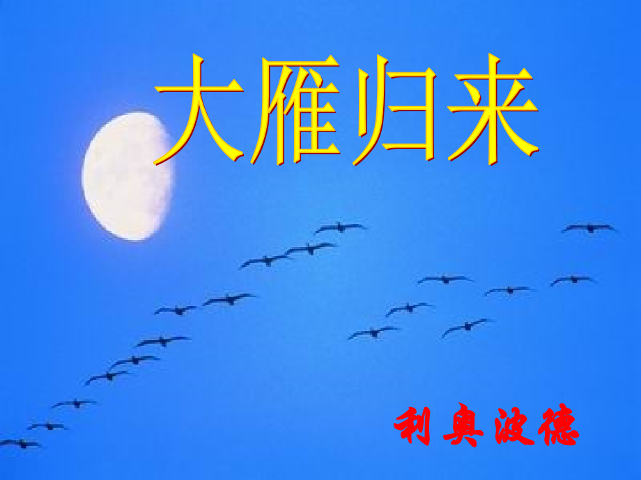 大雁归来(用).ppt_第1页