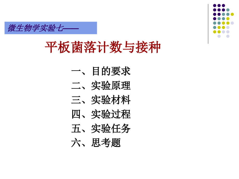 实验七 平板菌落计数与接种.ppt_第1页