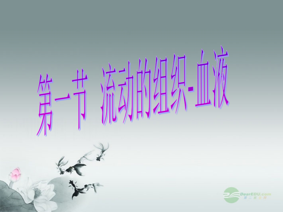 七年级生物下册-流动的组织-血液课件-新人教版.ppt_第1页