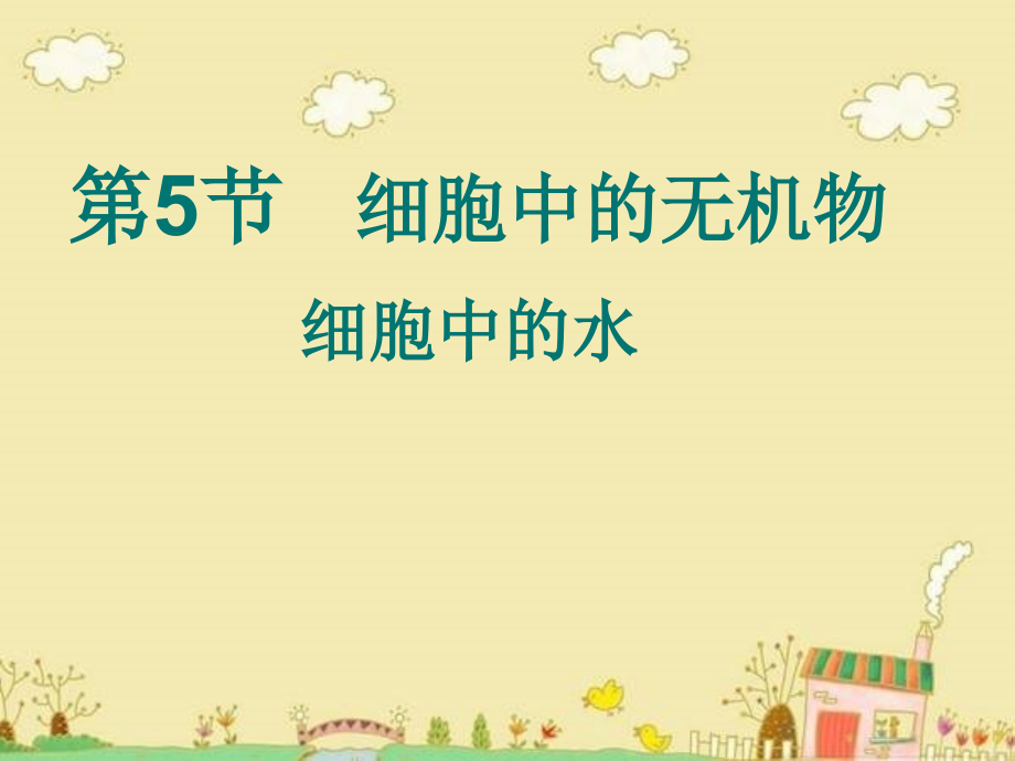 细胞中的水.ppt_第1页