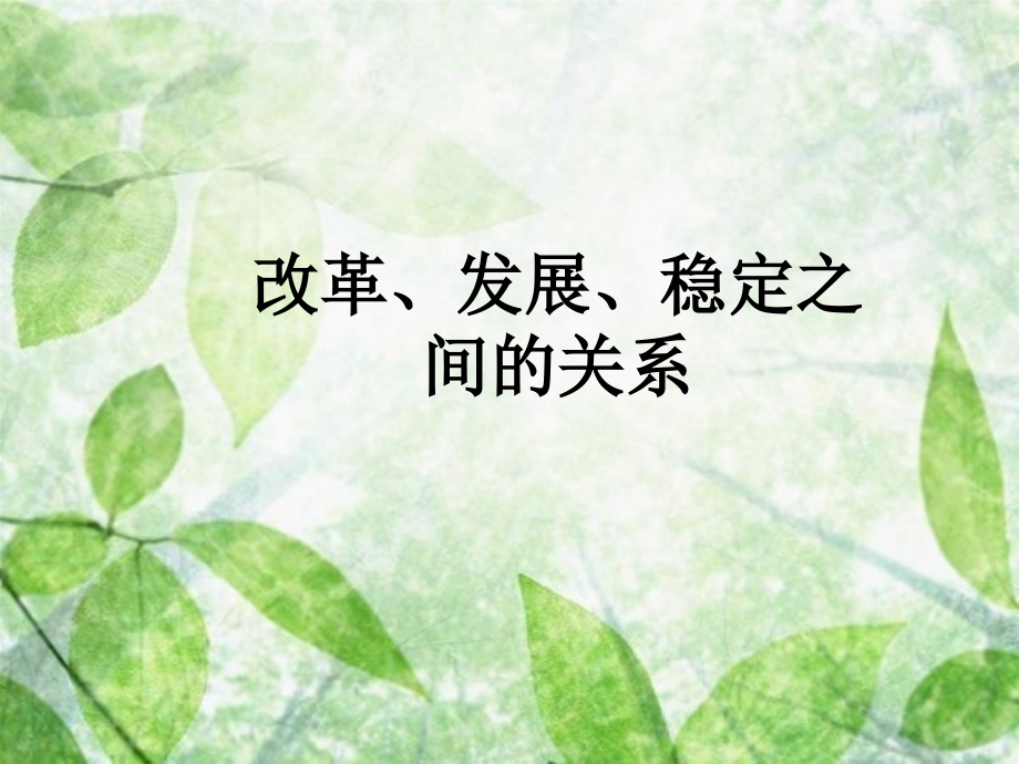 改革发展稳定的关系.ppt_第1页