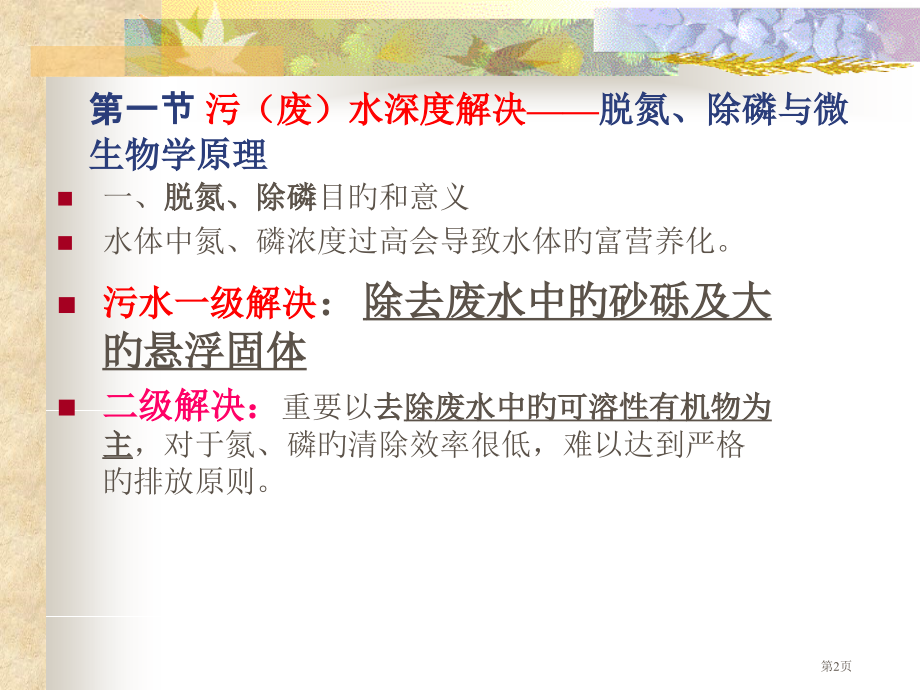 污废水深度处置和微污染源水预处置中的微生物学原理.pptx_第2页