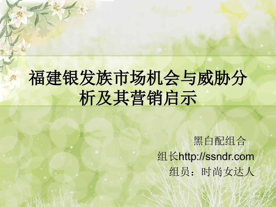 福建银发族市场机会与威胁分析及其营销启示.ppt_第1页