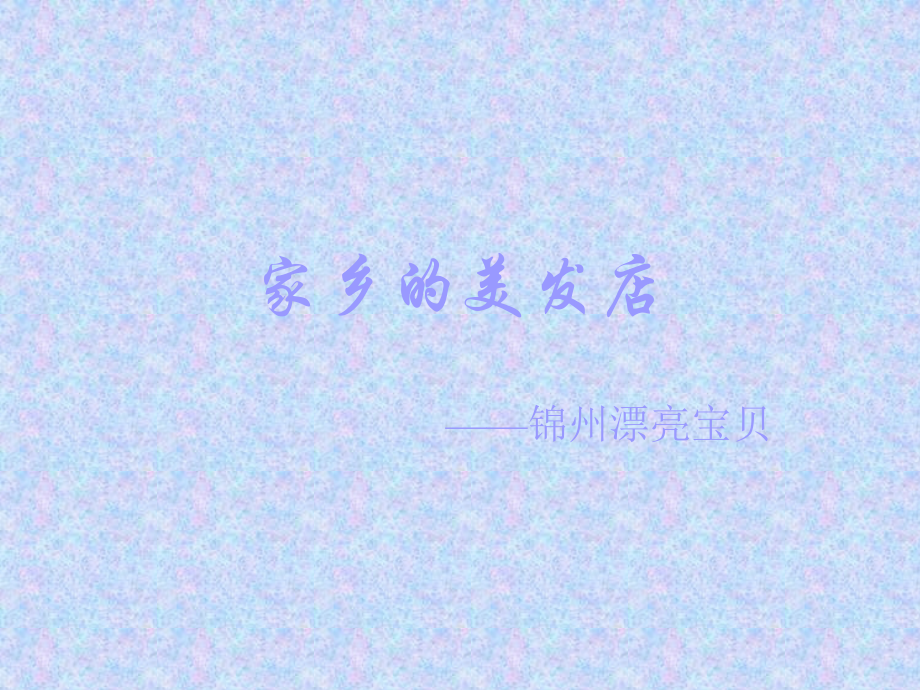 家乡的美发店.ppt_第1页