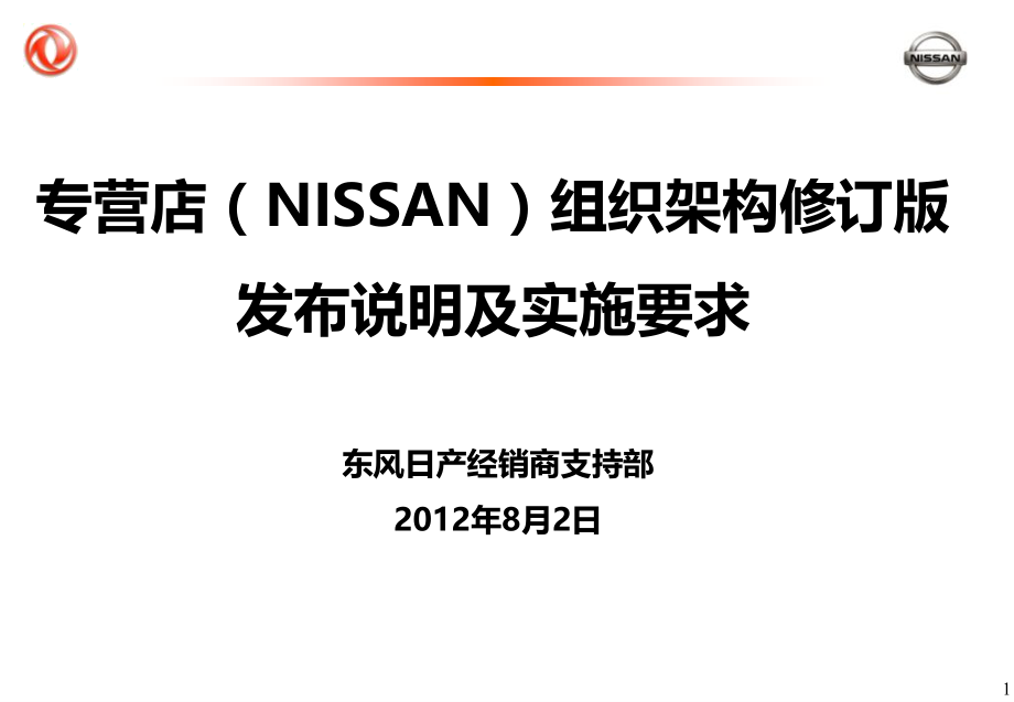 专营店(NISSAN)组织架构修订版.ppt_第1页