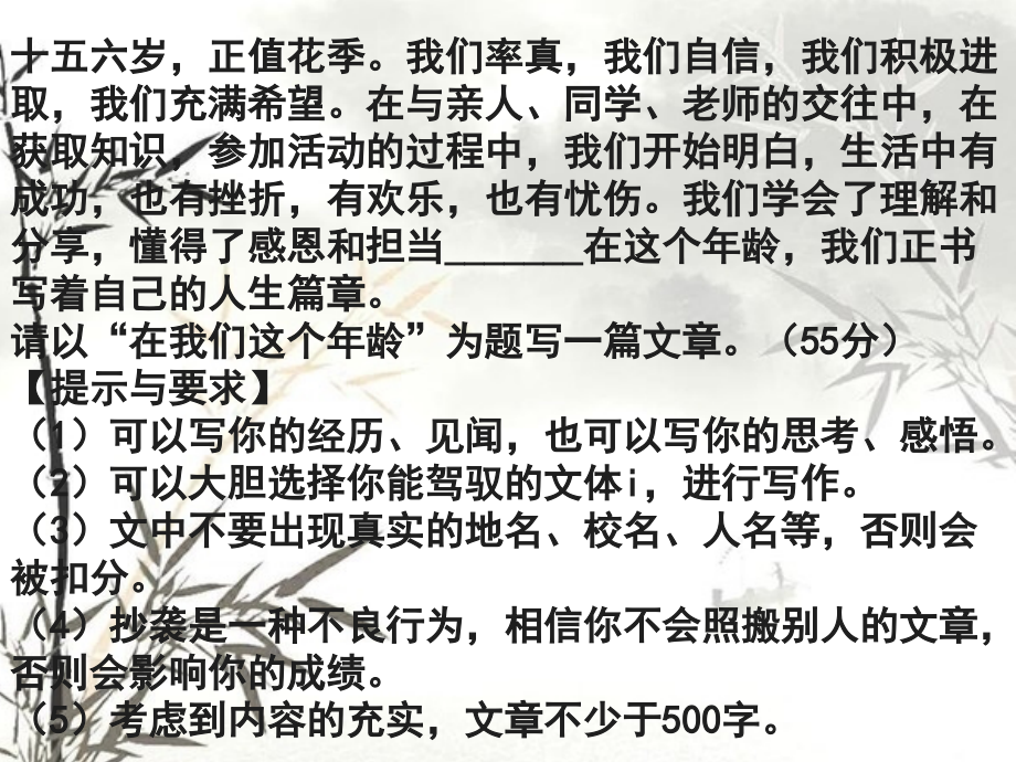在我们这个年龄_作文指导.ppt_第2页