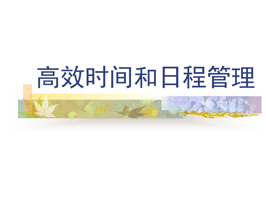 秘书之高效时间和日程管理.ppt_第1页