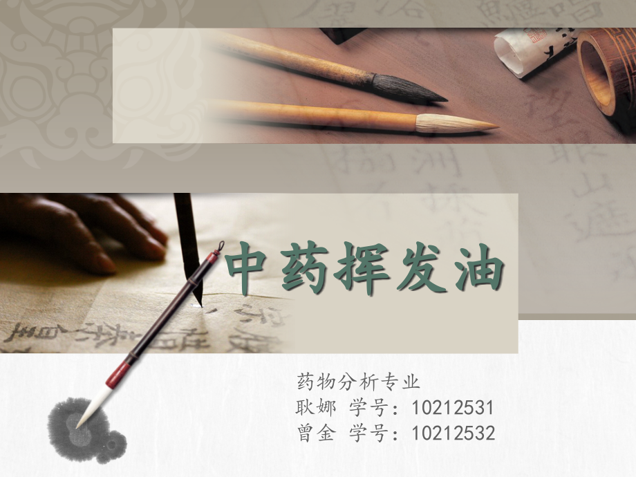 中药挥发油--毛笔.ppt_第1页