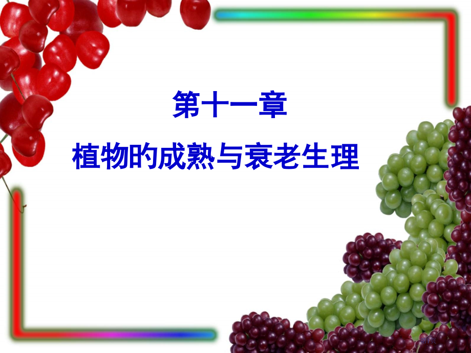 植物成熟与衰老生理专家讲座.pptx_第1页
