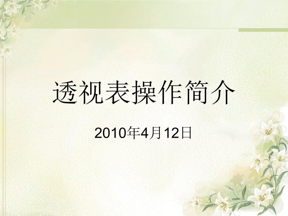 透视表操作简介.ppt_第1页