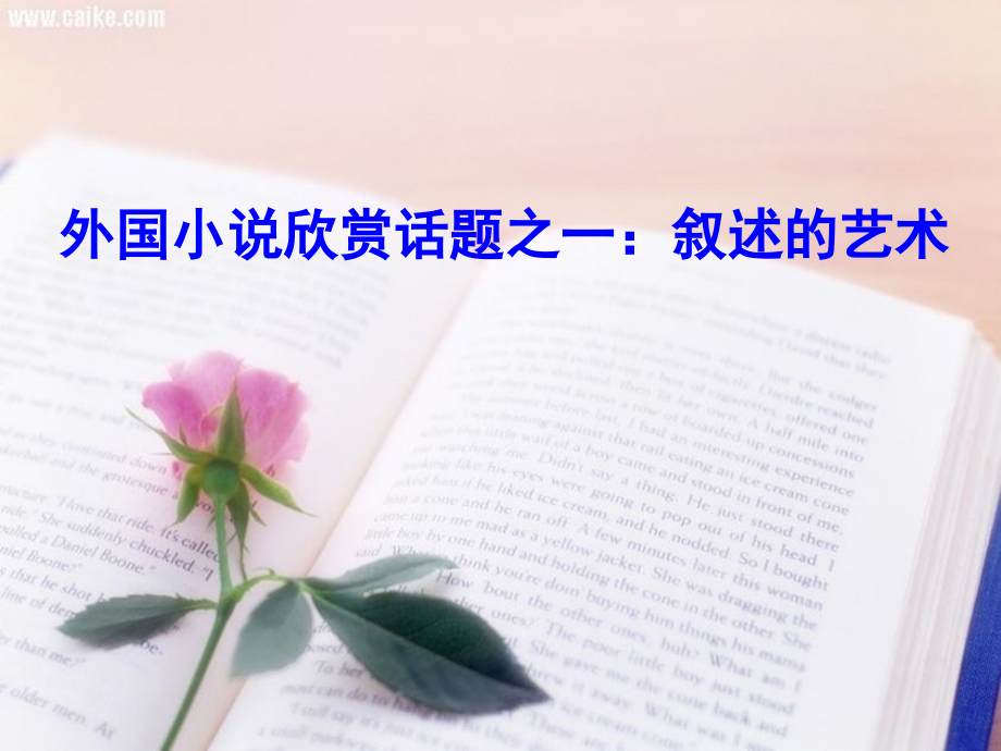 外国小说欣赏话题之叙述.ppt_第1页