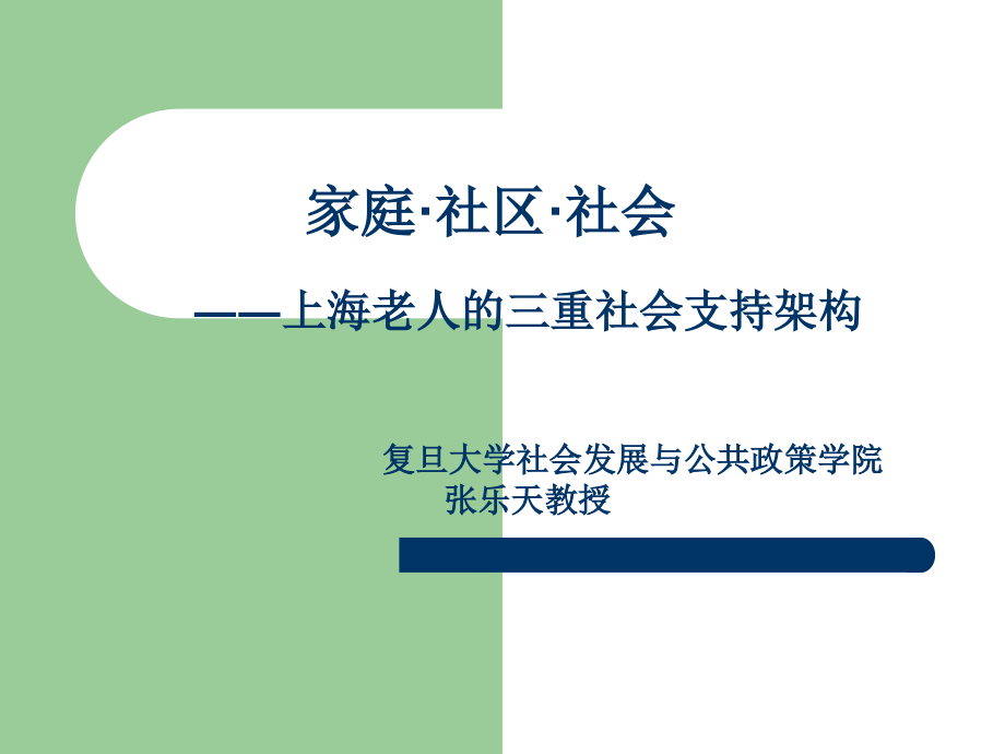 家庭·社区·社会――上海老人的三重社会支持架构.ppt_第1页