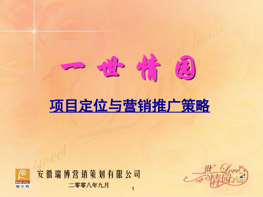 合肥一世情园项目定位与营销推广策略.ppt_第1页