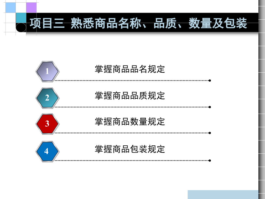 项目三 熟悉商品名称、品质、数量及包装.ppt_第2页