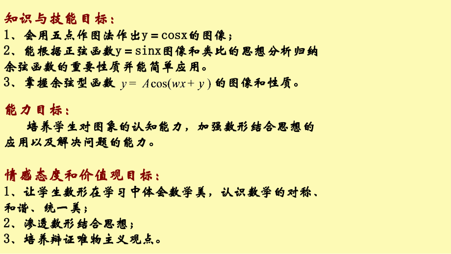 余弦函数的图像与性质.ppt_第2页