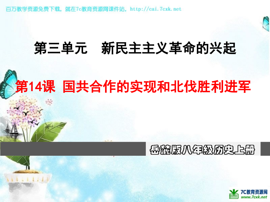 第14课国共合作的实现和北伐胜利进军.ppt_第1页